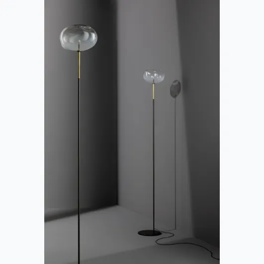Pepita floor lamp in glass and metal by Bonaldo
