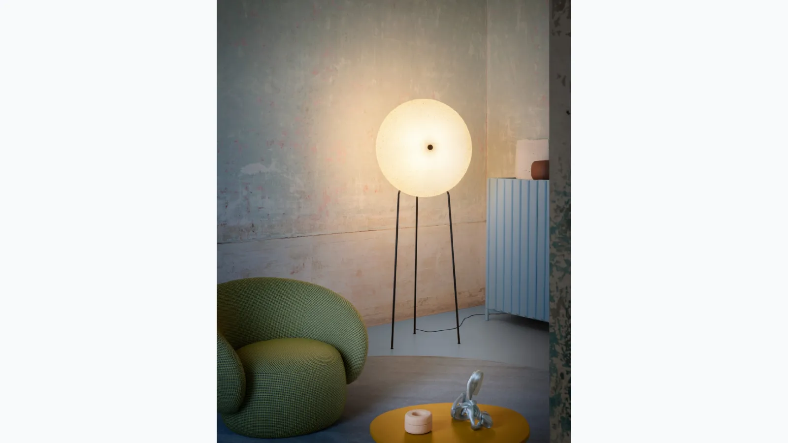 Rificolona Floor lamp in recycled polyethylene by Miniforms