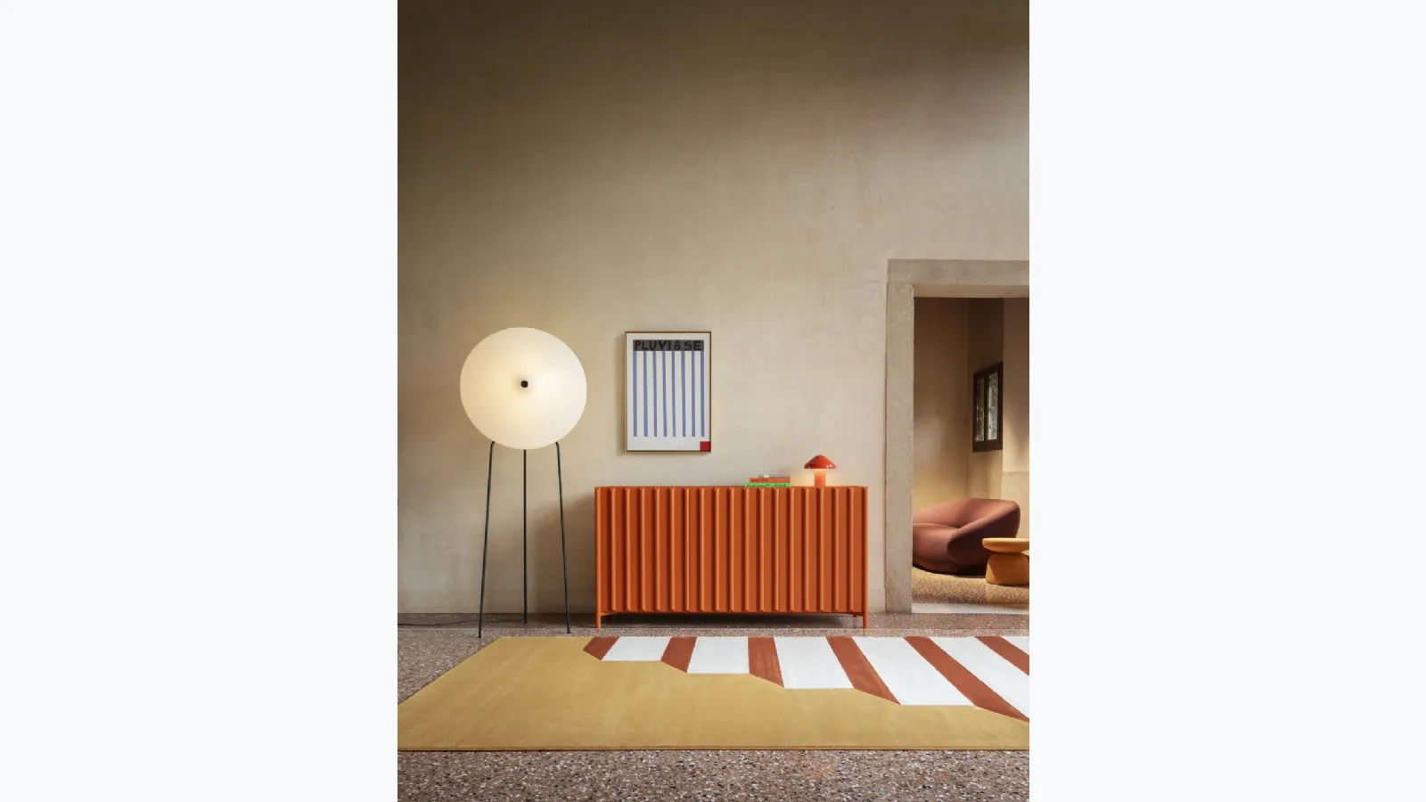 Rificolona Floor lamp in recycled polyethylene by Miniforms.