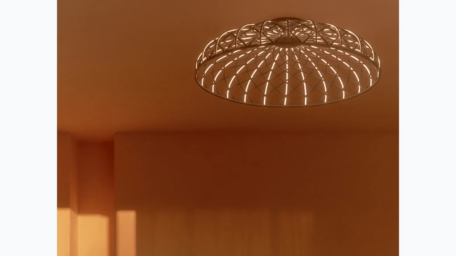 Ceiling lamp covered in Skynest C fabric by Flos.