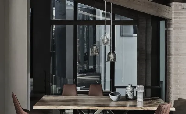 Glass pendant lamp Swing|Soul|Funky by Bontempi