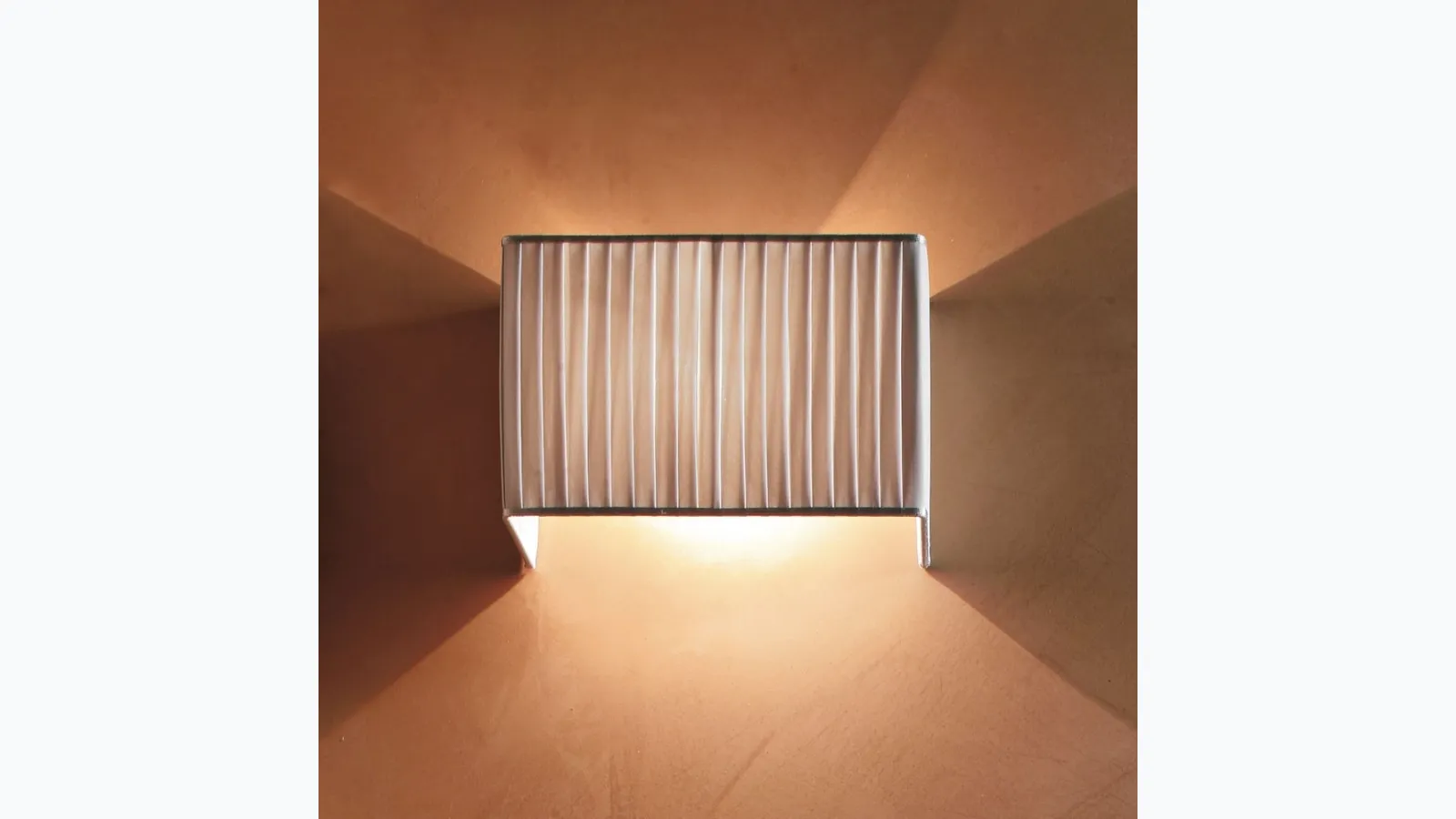 Tao Plissè Applique lamp in fabric by Adriani and Rossi