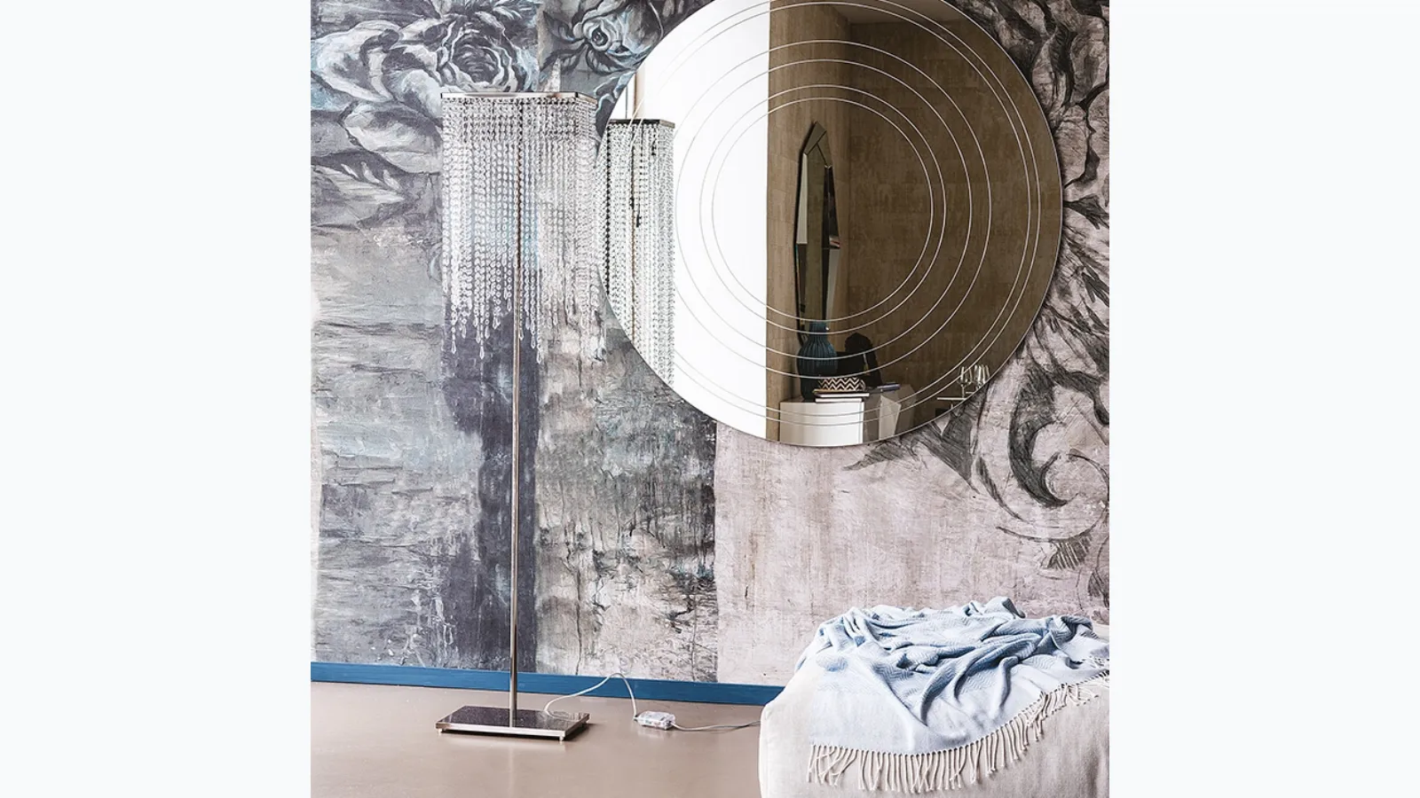 Venice floor lamp in glass and metal by Cattelan Italia