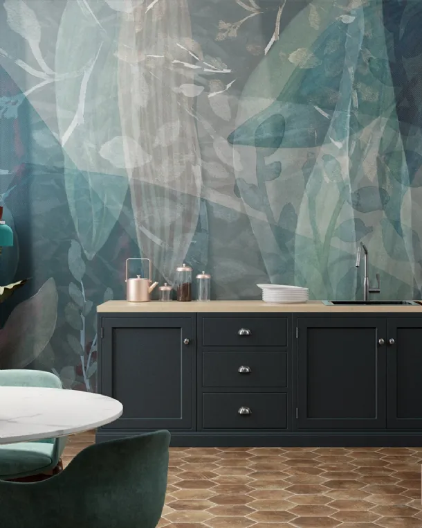 Aglaia wallpaper with floral illustration by White Ink