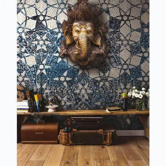 Agra floral geometric wallpaper by Inkiostro Bianco