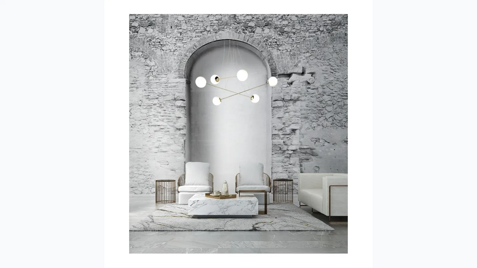 Realistic wallpaper with three-dimensional effect Archi di Adriani e Rossi.