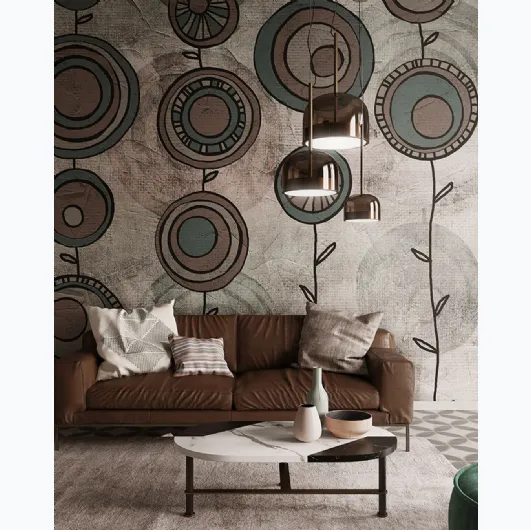 Floral wallpaper Bon Bon by Inkiostro Bianco.