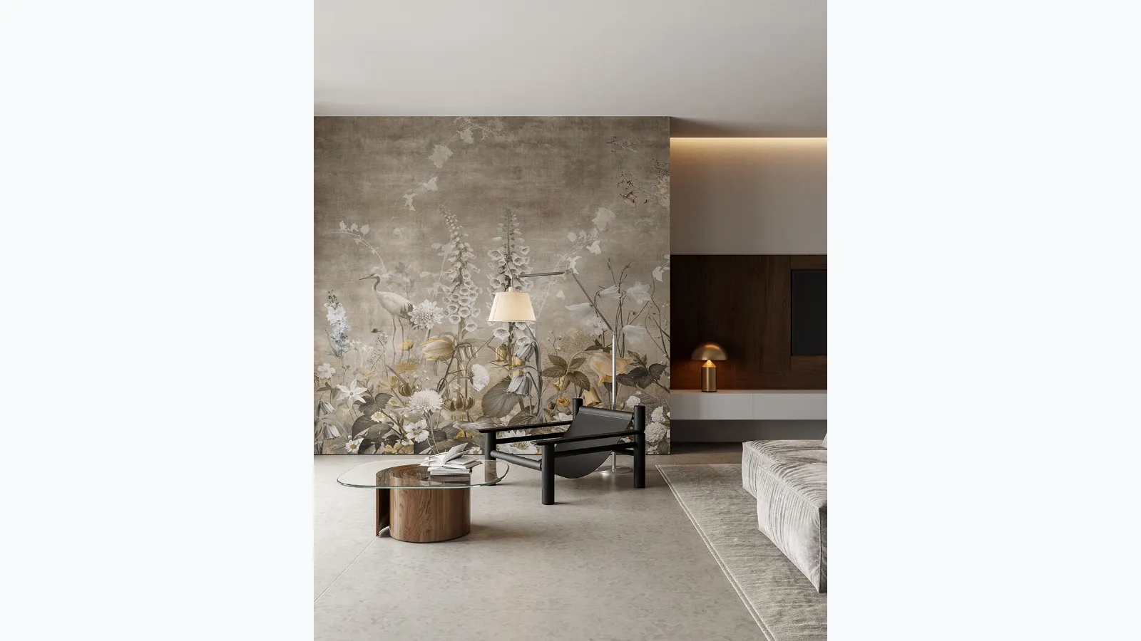 Wallpaper Bruma White Ink