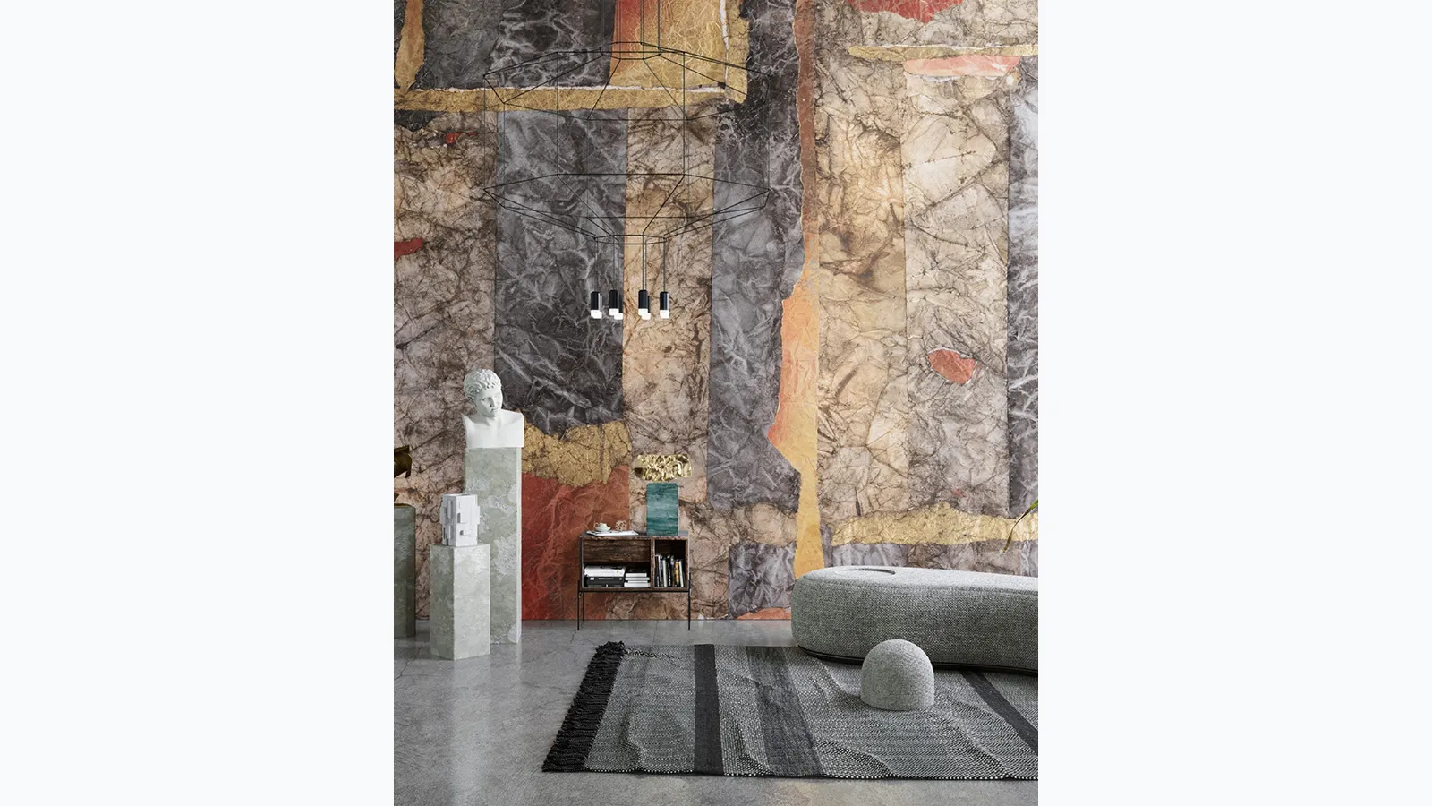 Wallpaper with artistic illustration of Dogon by Inkiostro Bianco.