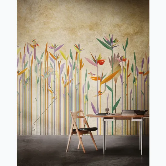 Children's wallpaper with floral inspiration Habitat by Inkiostro Bianco.