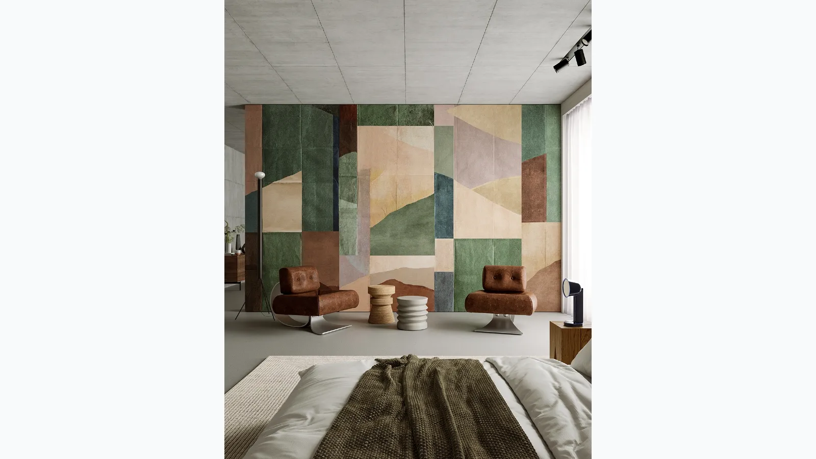 Japanese style wallpaper White Ink