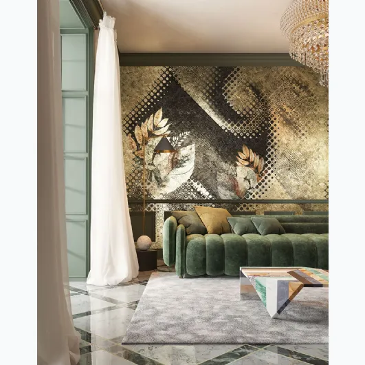 Goldenwall wallpaper with floral illustration Kookspook White Ink