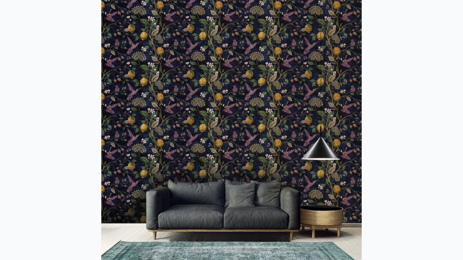 Lemons and birds wallpaper by Adriani and Rossi