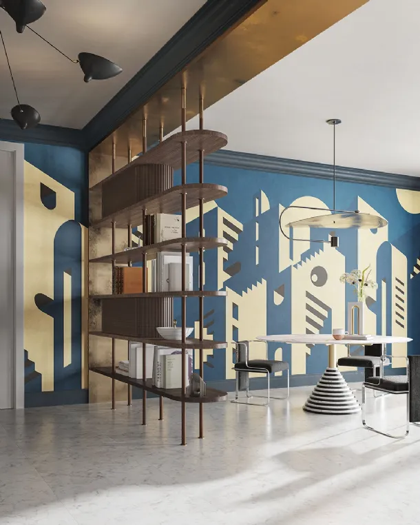 Geometric design wallpaper Metropolis by Inkiostro Bianco