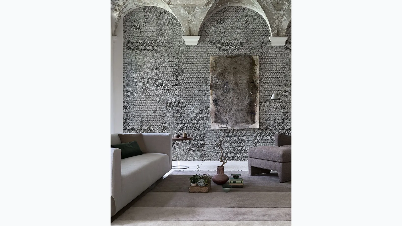 Industrial style wallpaper with textured Pop Color effect by Inkiostro Bianco.