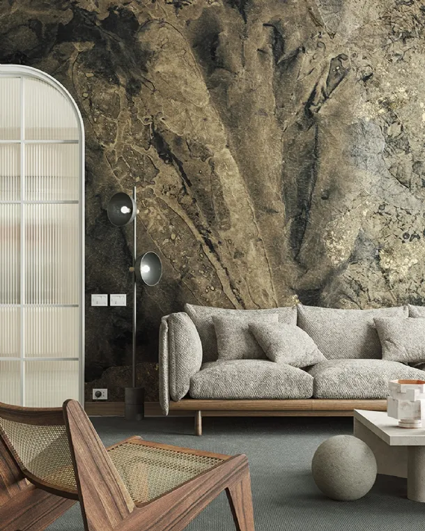 Wallpaper with artistic illustration Sahel by Inkiostro Bianco