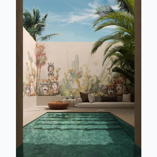 Wallpaper with artistic illustration of Sicily by Inkiostro Bianco