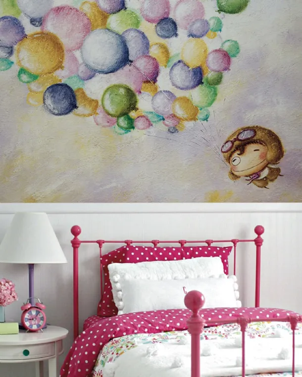 Children's wallpaper with artistic illustration Song of Memory 9 by Inkiostro Bianco.