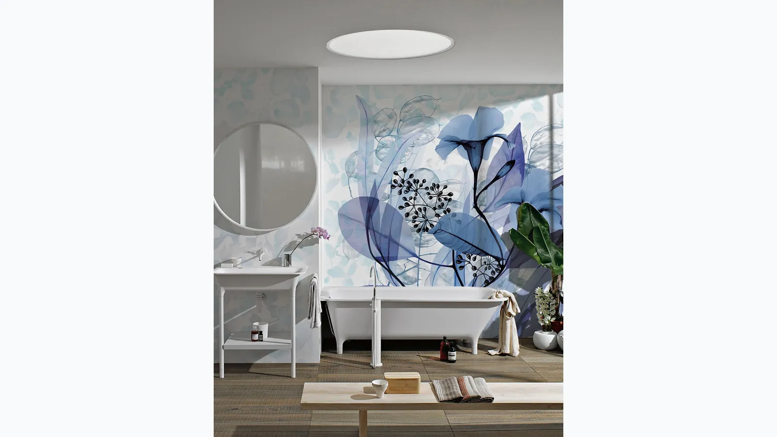 Floral wallpaper White Ink Stamen