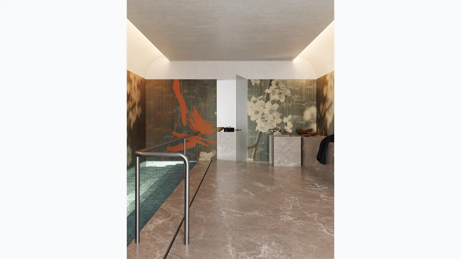 White Ink Yukata Wallpaper.