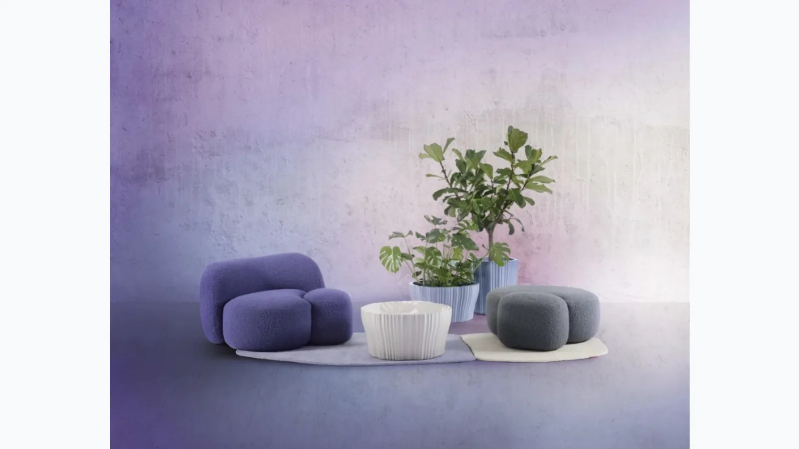 Kartell's Aaland design armchair in fabric.