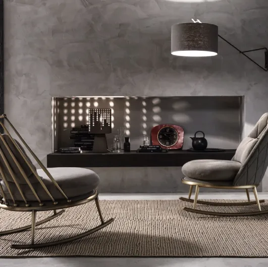 Aurora Bacchettata rocking armchair by Cantori.
