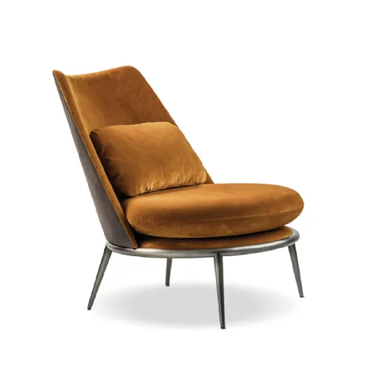 Aurora armchair in padded fabric by Cantori.