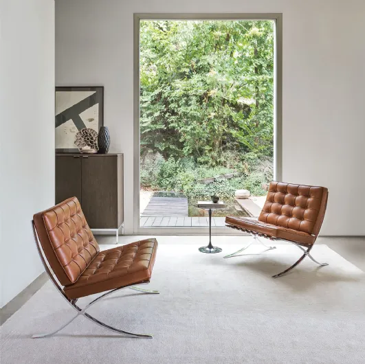 Knoll's Barcelona® Chair armchair.