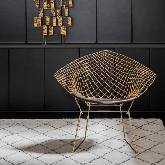 Bertoia Diamond Chair Gold by Knoll