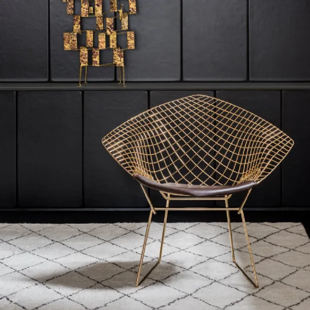Bertoia Diamond Chair Gold by Knoll