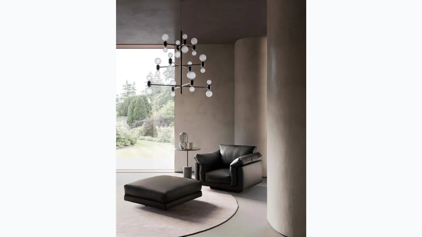 Leather armchair Charles by Valentini