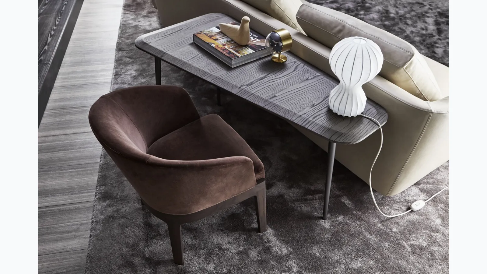 Chelsea 01 armchair in Molteni & C velvet.