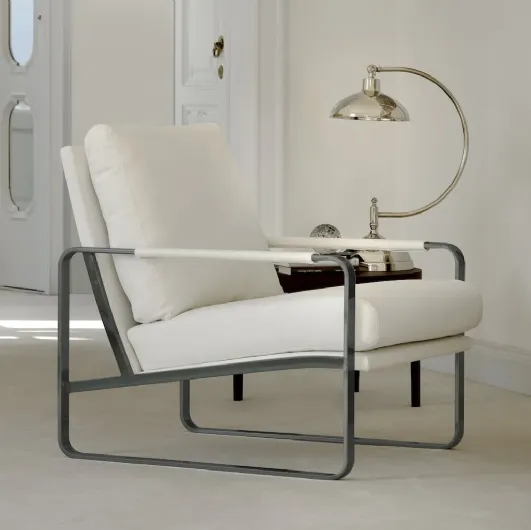 Clarissa padded fabric armchair by Bontempi