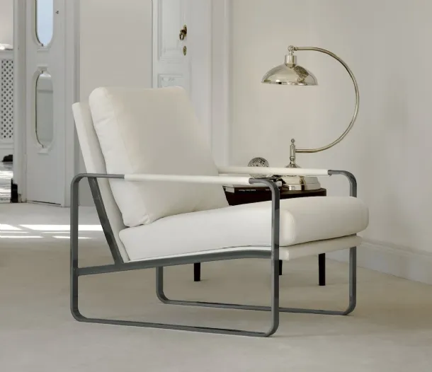 Clarissa padded fabric armchair by Bontempi