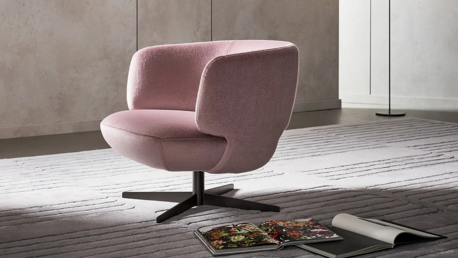 Doge armchair in padded fabric by Bonaldo