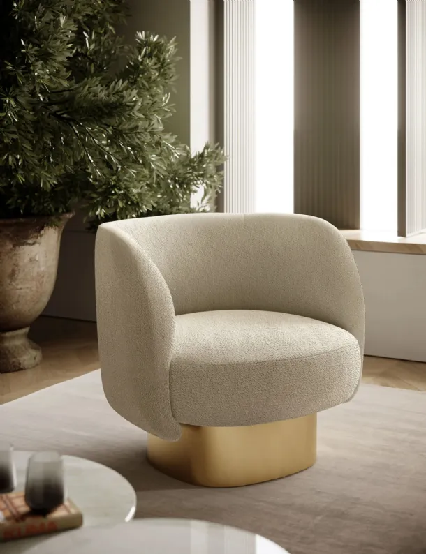 Doris fabric armchair by Bontempi