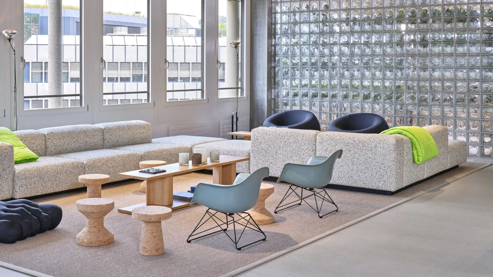 Eames Fiberglass plastic armchair by Vitra.