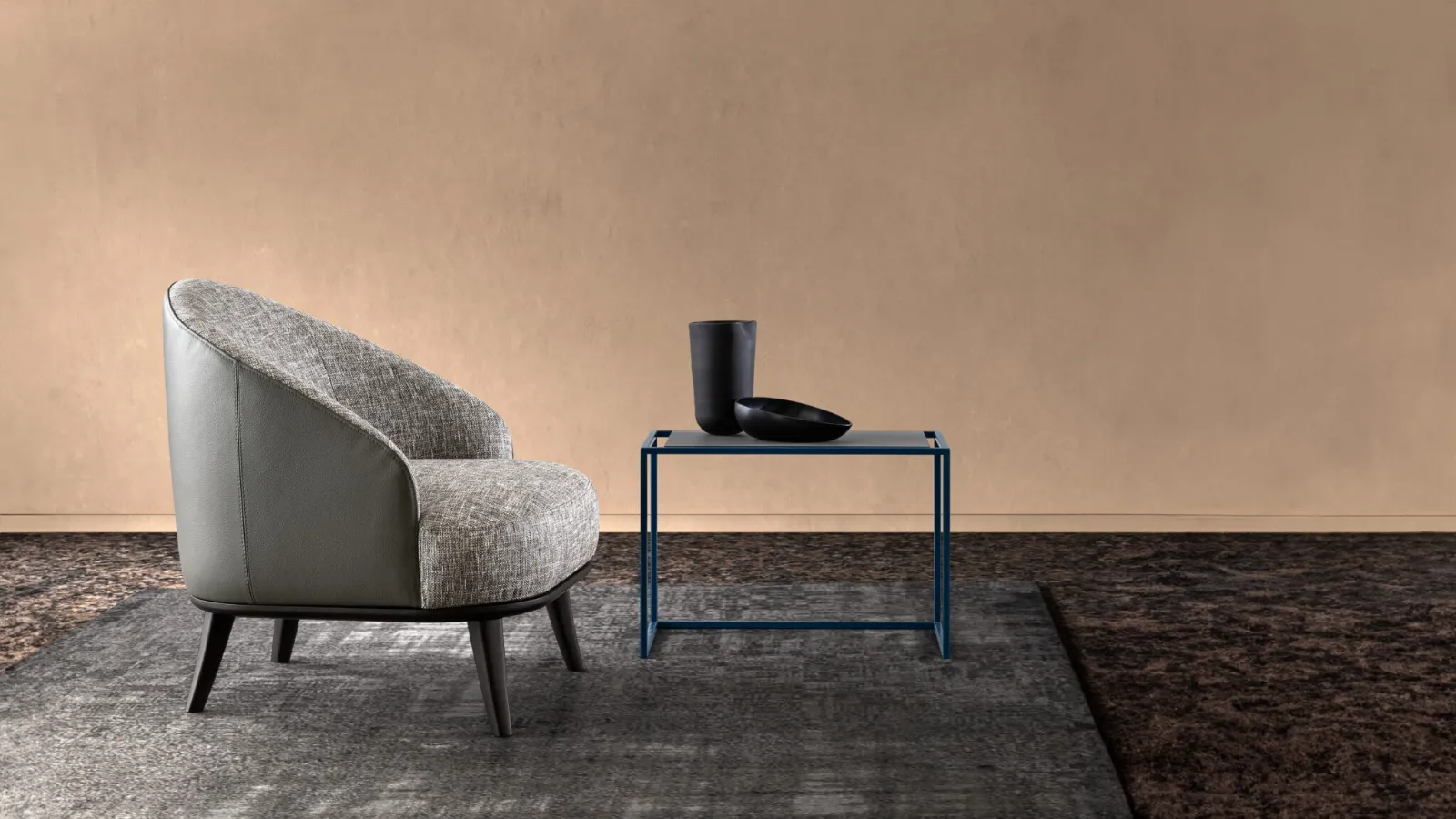 Ginko armchair in Samoa fabric