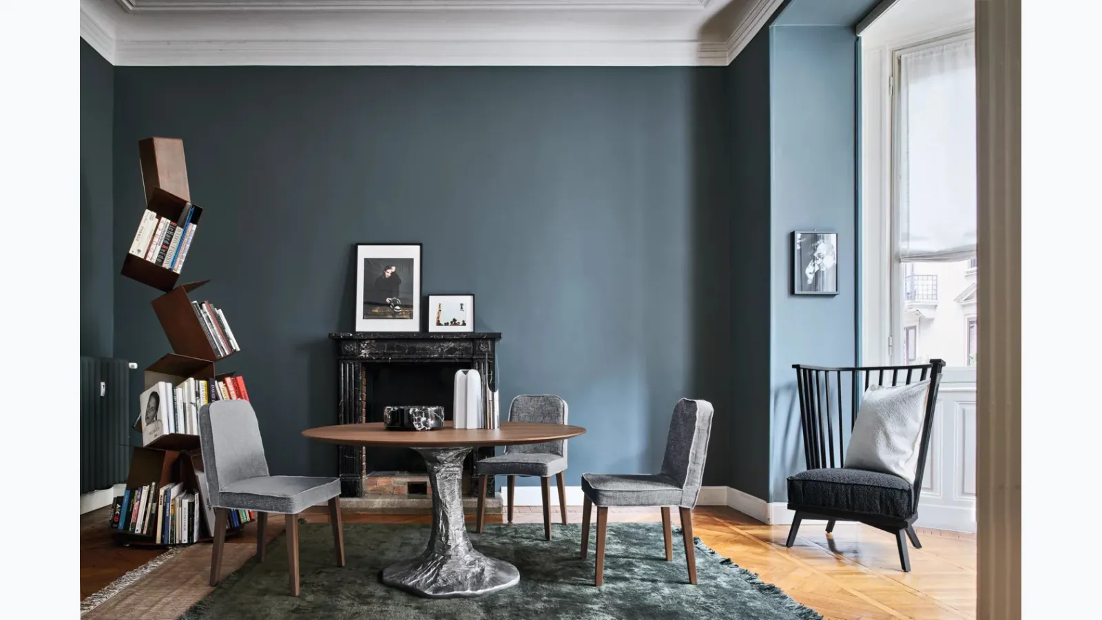 Gray Bergere armchair by Gervasoni