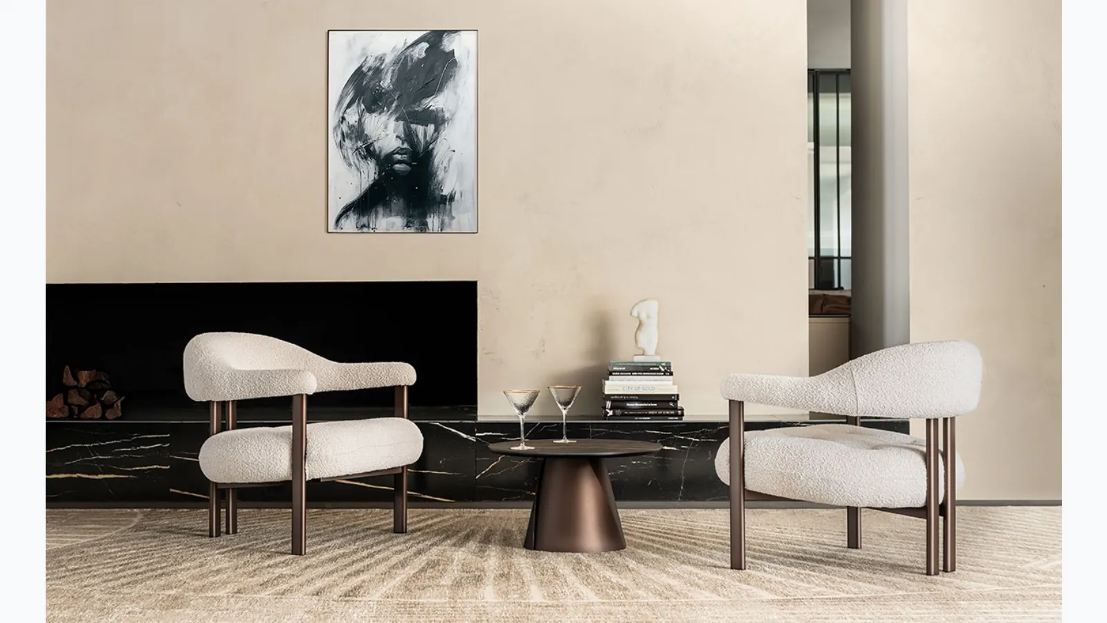 Greta Lounge fabric armchair by Cattelan Italia