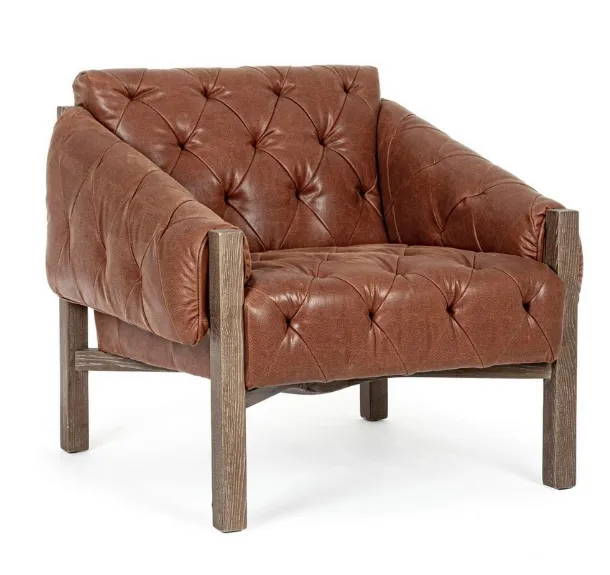 Harrison eco-leather armchair by Bizzotto