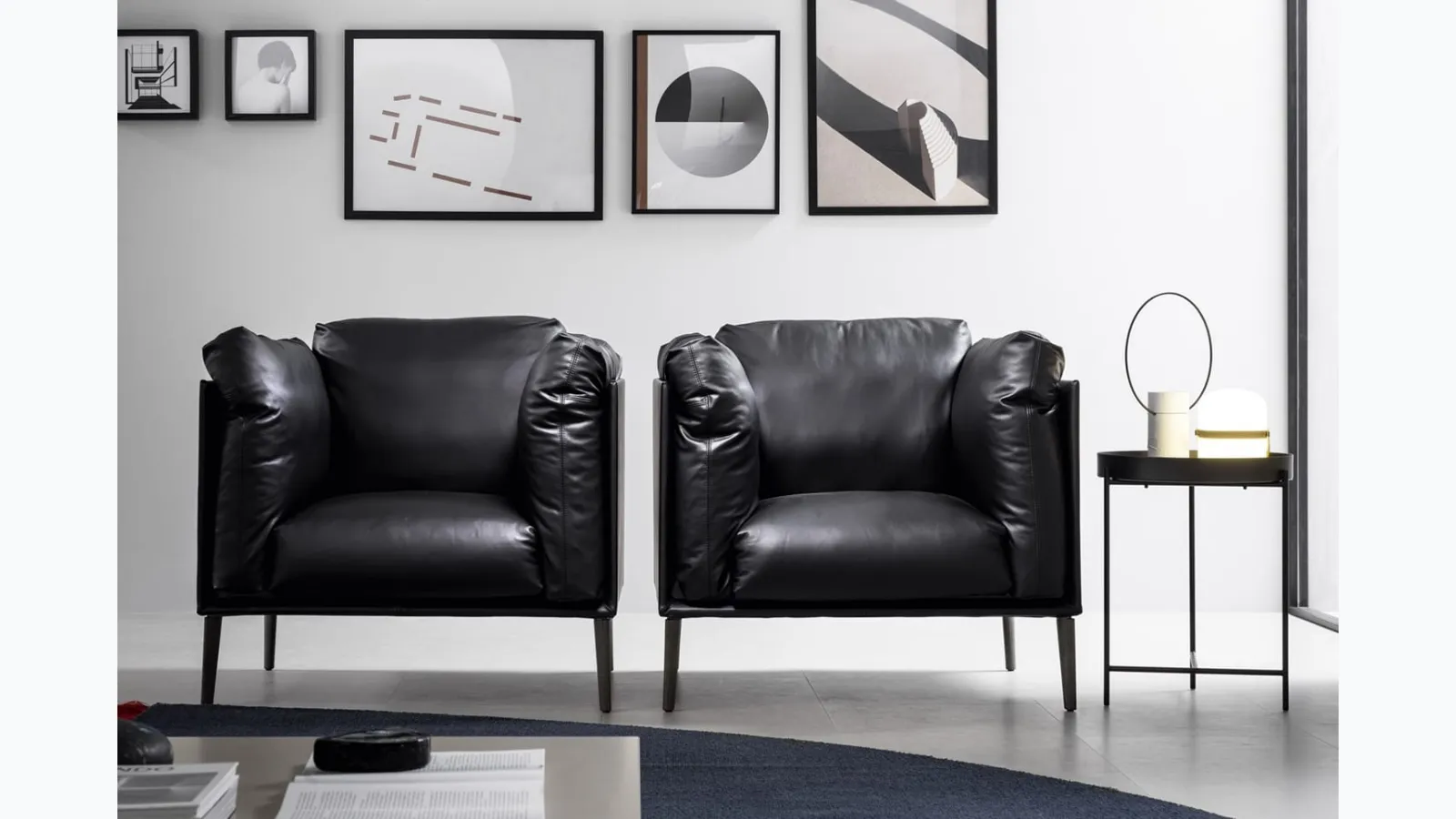 Kubì leather armchair by Novamobili