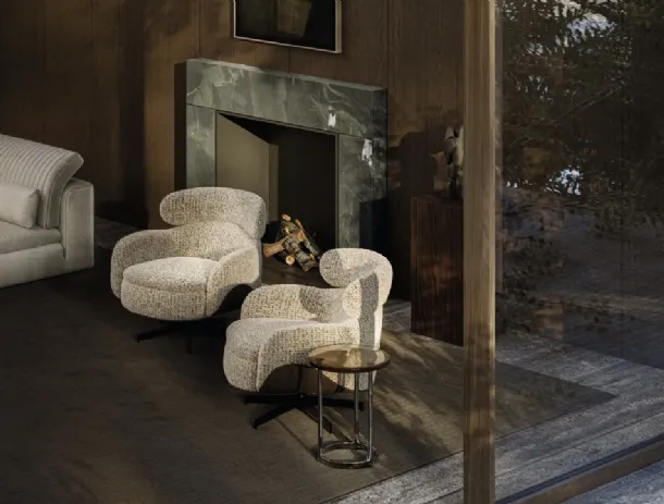 Leonard upholstered armchair by Molteni & C