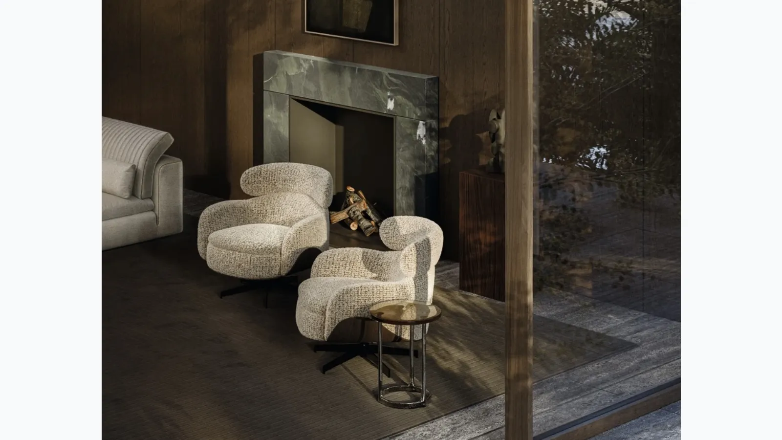 Leonard upholstered armchair by Molteni & C