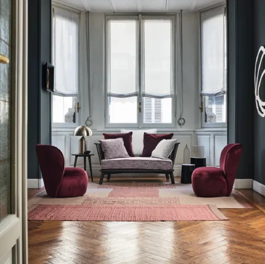 Velvet armchair Loll 07 by Gervasoni