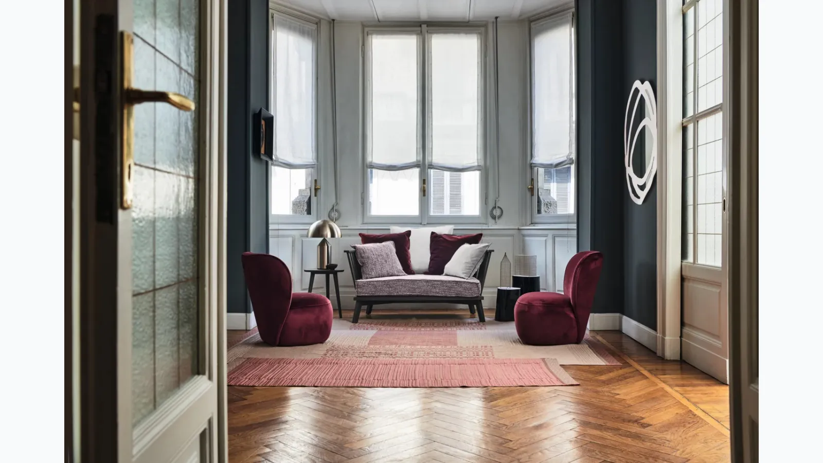Velvet armchair Loll 07 by Gervasoni