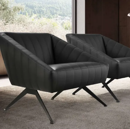 Marilin leather armchair by Valentini.