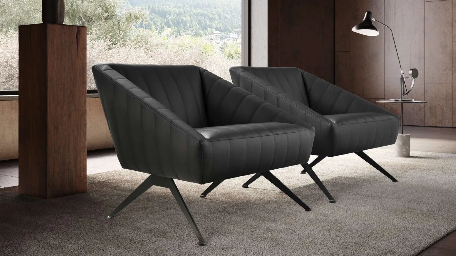 Marilin leather armchair by Valentini.