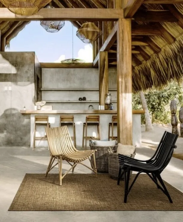 Menendez rattan armchair by Bizzotto