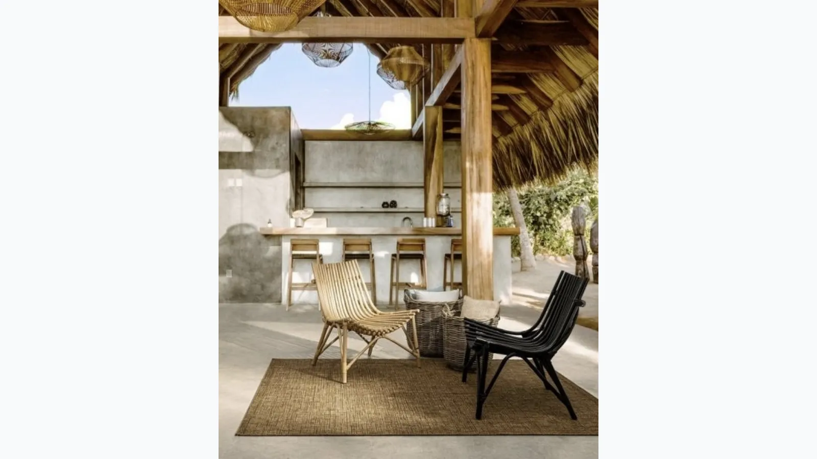 Menendez rattan armchair by Bizzotto